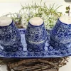 Salz, Pfeffer & Zahnstocher-Set m. Tablett, Lace^Bunzlauer Keramik Outlet