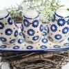 Salz, Pfeffer & Zahnstocher-Set m. Tablett, Tradition 39, BSN s-492^Bunzlauer Keramik Hot