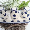 Salz, Pfeffer & Zahnstocher-Set m. Tablett, Tradition 22 - BSN 7727^Bunzlauer Keramik Outlet