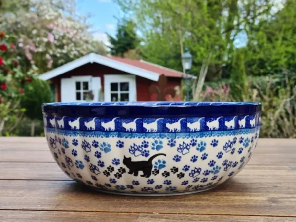 Schale, Ø 27 cm, 10 cm, Katze, BSN A-0017^Bunzlauer Keramik Hot