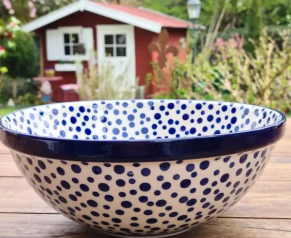 Schale, Ø 33 cm, 6600 ml, Höhe 12 cm, Crazy Dots^Bunzlauer Keramik Hot