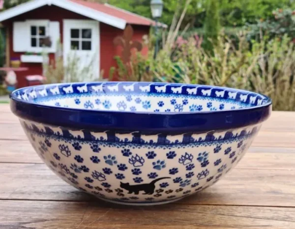 Schale, Ø 33 cm, 6600 ml, Höhe 12 cm, Katze^Bunzlauer Keramik Discount