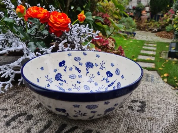 Schale, Ø 20 cm, Höhe 8,5 cm, Flower Festival^Bunzlauer Keramik Discount