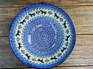Schale, Ø 24 cm, Höhe 8,5 cm, Pferde^Bunzlauer Keramik Hot