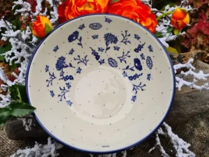 Schale, Ø 17 cm, Höhe 8 cm, Vol. 750 ml - Flower Festival^Bunzlauer Keramik Online