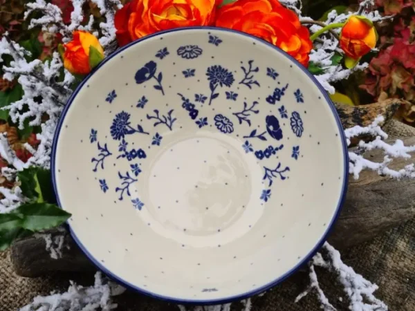 Schale, Ø 17 cm, Höhe 8 cm, Vol. 750 ml - Flower Festival^Bunzlauer Keramik Online