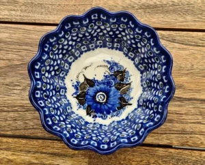 Schale / Auflaufform, Ø 15 cm, Höhe 6,5 cm, Unikat 2 - BSN 20542^Bunzlauer Keramik Online