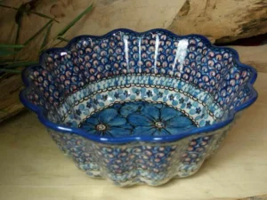 Schale / Auflaufform, Ø 19,5 cm, Höhe 7,50 cm, Unikat 4 - BSN 20849^Bunzlauer Keramik Fashion