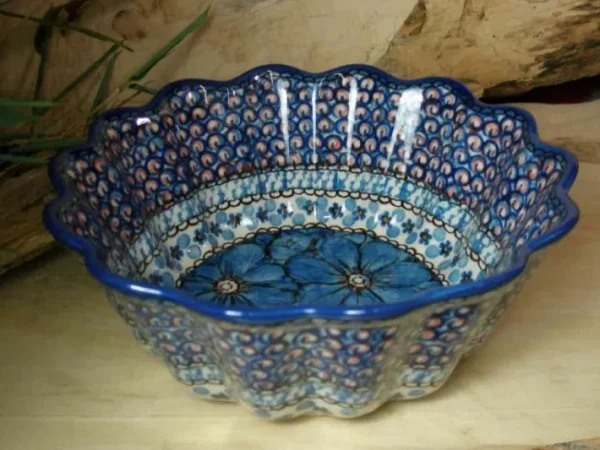 Schale / Auflaufform, Ø 19,5 cm, Höhe 7,50 cm, Unikat 4 - BSN 20849^Bunzlauer Keramik Fashion