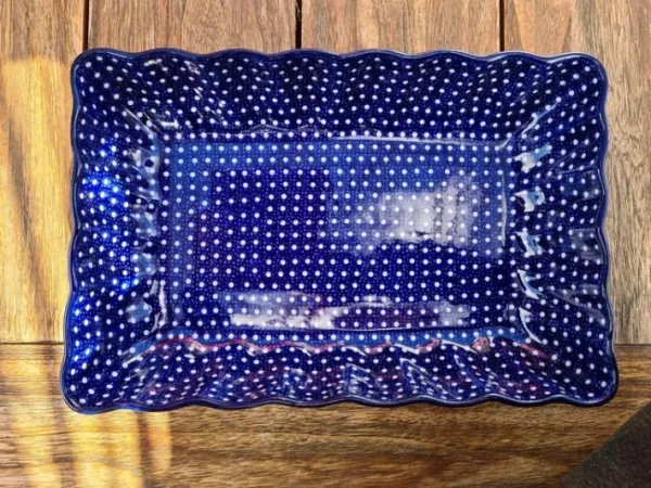 Schale / Auflaufform -31 cm x 22 cm x 7 cm -Unikat 22-BSN 8275^Bunzlauer Keramik Hot