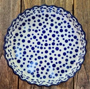 Schale / Auflaufform, Ø19,5cm,↑4,5cm, Crazy Dots, BSN A-0397^Bunzlauer Keramik Hot