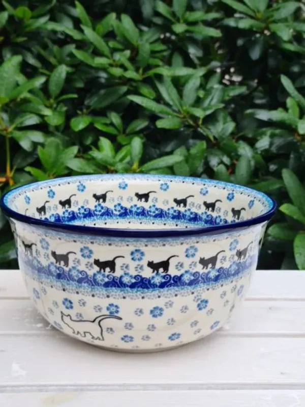 Schale, Ø27 cm,13 cm, 5000 ml, Katze weiß^Bunzlauer Keramik Fashion