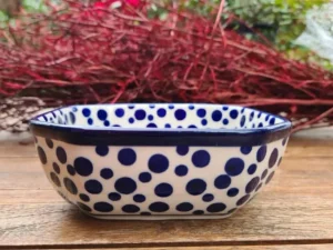 Schale / Müslischale, 400 ml, 12,5x12,5 cm, 5 cm, Crazy Dots^Bunzlauer Keramik New