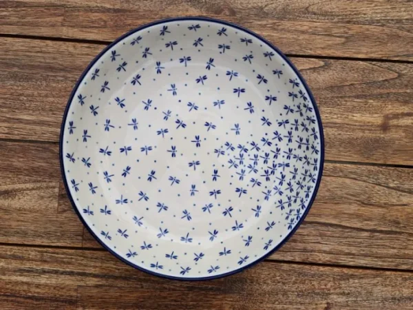 Schale / Salatschale, Ø 32,5 cm, 3500 ml, Höhe 7 cm, Damselfly, BSN A-0886^Bunzlauer Keramik Outlet