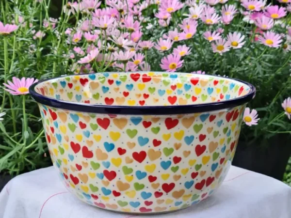 Schale, 27 x 13 cm, Unikat Einzelstück, Dekor Liebe^Bunzlauer Keramik Fashion