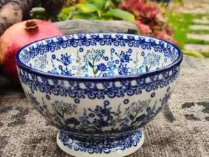 Schale auf Fuss, Ø14,5 cm,8,5 cm, Floral Party^Bunzlauer Keramik Hot