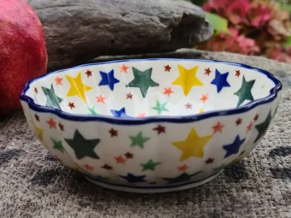 Schale gewellter Rand, Ø 11cm, 3cm, Sterne^Bunzlauer Keramik Discount
