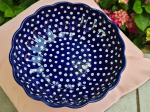 Schale mit gewelltem Rand, Ø 27,5 cm, Höhe 7,5 cm, Tradition 5,  BSN 7633^Bunzlauer Keramik Discount