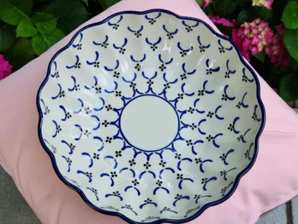 Schale mit gewelltem Rand, Ø 27,5 cm, Höhe 7,5 cm, Tradition 25, BSN 7917^Bunzlauer Keramik New