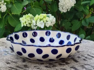 Schale mit gewelltem Rand, Ø 24 cm, Höhe 6 cm, Tradition 28, BSN 7907^Bunzlauer Keramik Online