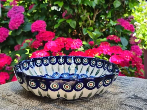 Schale mit gewelltem Rand, Ø 24 cm, Höhe 6 cm, Tradition 10,  BSN 5614^Bunzlauer Keramik Best