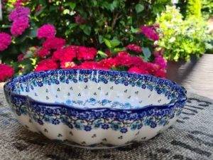 Schale mit gewelltem Rand, Ø 24 cm, Höhe 6 cm, Royal Blue, BSN A-0758^Bunzlauer Keramik Best
