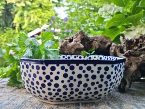 Schale, 23x23 cm,9 cm, Crazy dots^Bunzlauer Keramik Sale
