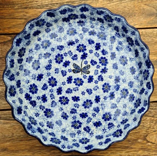 Schale/Tartform, 1400 ml, Ø 25 cm, Dragon Fly^Bunzlauer Keramik Online