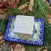 Seifenschale eckig, 12 x 8 cm, Forget me not, BSN J-1770^Bunzlauer Keramik Outlet