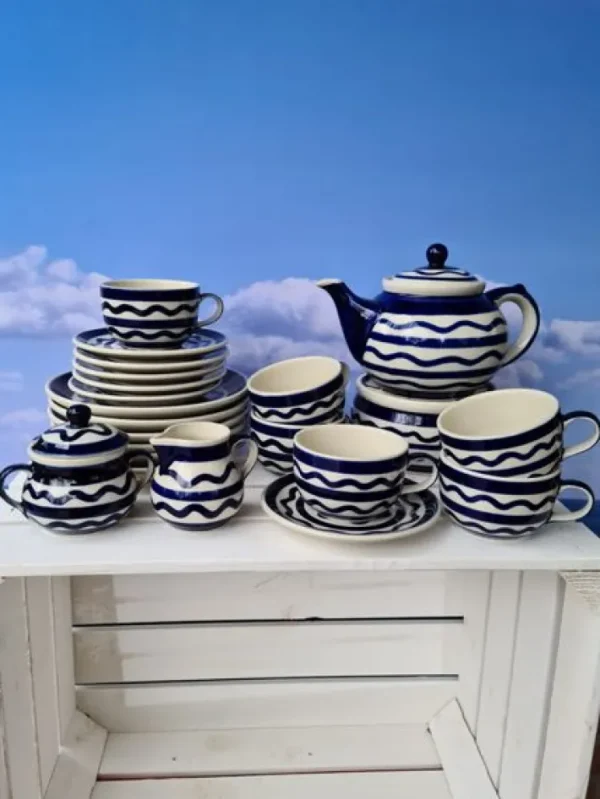 Service, 6 Pers., Kanne, Stövchen, Trad.29, BSN s-252^Bunzlauer Keramik Outlet