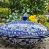 Servierschale / Käseglocke m. Deckel, Garden of Joy^Bunzlauer Keramik Sale