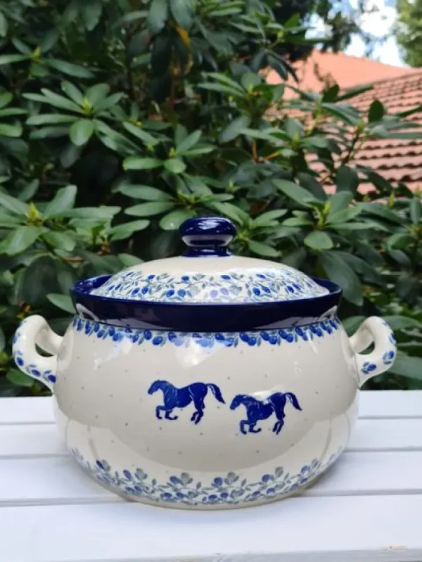 Suppenterrine, 3,6 Liter, Horse^Bunzlauer Keramik Online