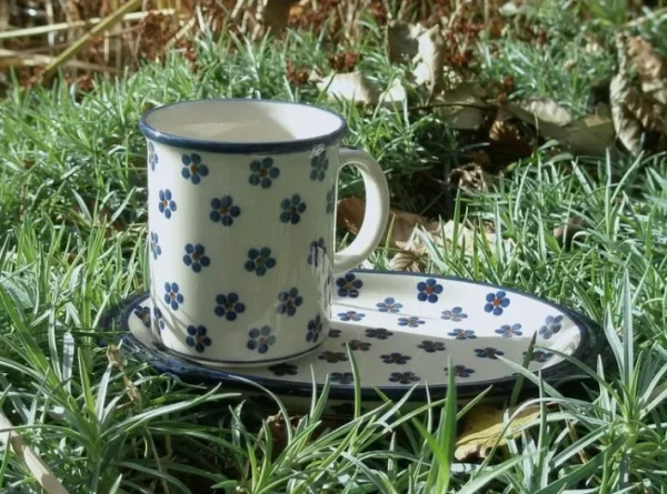 Tablett / Unterteller ohne Becher, 21,5 x 13 cm, Tradition 3, BSN m-617^Bunzlauer Keramik Sale