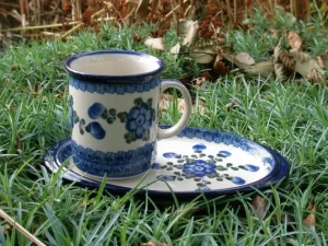 Tablett / Unterteller ohne Becher, 21,5 x 13 cm, Tradition 9, BSN m-623^Bunzlauer Keramik Hot