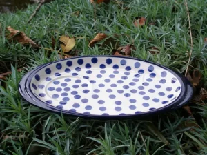 Tablett / Unterteller ohne Becher, 21,5 x 13 cm, Tradition 24, BSN m-613^Bunzlauer Keramik New