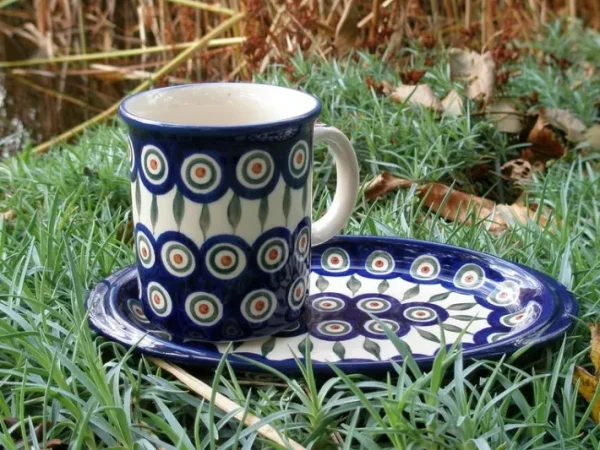 Tablett / Unterteller ohne Becher, 21,5 x 13 cm, Tradition 10, BSN m-624^Bunzlauer Keramik Sale
