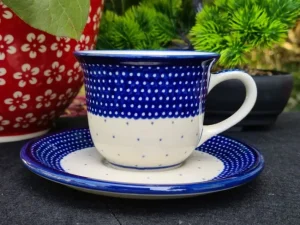 Tasse mit Untertasse, 150 ml, Unikat 18 - BSN 10765^Bunzlauer Keramik Clearance