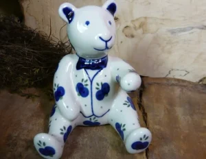 Teddybär, 11,5 cm hoch, Tradition 22, BSN 8075^Bunzlauer Keramik New