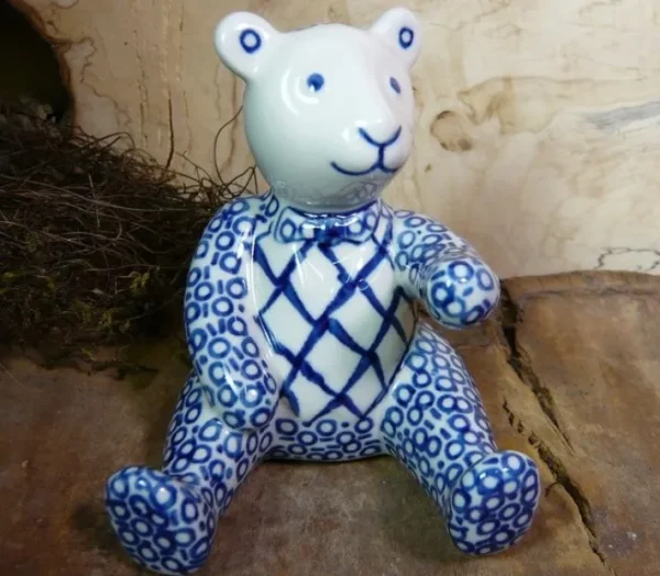 Teddybär, 11,5 cm hoch, Tradition 2, BSN 8063^Bunzlauer Keramik Hot