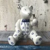 Teddybär, 11,5 cm hoch, White Valentine, BSN J-3356^Bunzlauer Keramik Best