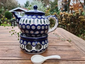 Teekanne mit Stövchen, 1200 ml, Trad. 10 - BSN 5055^Bunzlauer Keramik Hot