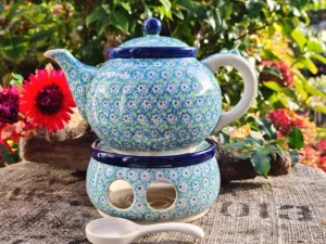 Teekanne mit Stövchen, 1200 ml, Smile^Bunzlauer Keramik Sale