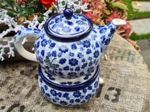 Teekanne mit Stövchen, 1200 ml, Dragonfly, BSN J-1554^Bunzlauer Keramik New