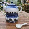 Teekanne mit Stövchen, 1200 ml, Unikat 57 - BSN 10401^Bunzlauer Keramik Hot