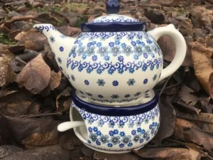 Teekanne mit Stövchen, 1200 ml, Winter Garden, BSN J-1810^Bunzlauer Keramik Outlet
