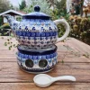 Teekanne mit Stövchen, 1200 ml, Belle Fleur^Bunzlauer Keramik Clearance