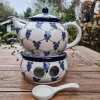 Teekanne mit Stövchen, 1200 ml, Tradition 8 - BSN 4017^Bunzlauer Keramik New