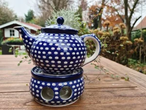 Teekanne mit Stövchen, 1200 ml, Tradition 4 - BSN 4024^Bunzlauer Keramik Outlet
