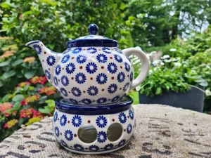 Teekanne mit Stövchen, 1200 ml, Tradition 39^Bunzlauer Keramik Best