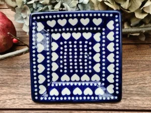 Teller / Platte 15x15 cm, Ich Dich auch, BSN s-457^Bunzlauer Keramik Sale